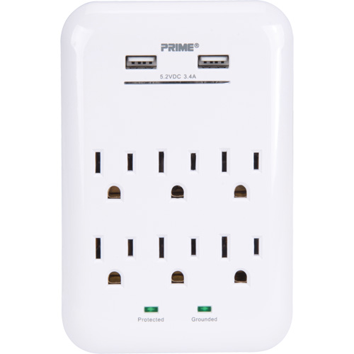 Chargeur USB Prime avec protection contre la surtension - Prime PBUSB346S