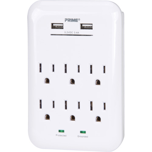 Chargeur USB Prime avec protection contre la surtension - Prime PBUSB346S