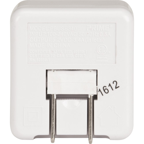 Prime&reg; High-Speed USB Charger - Prime PBUSB340
