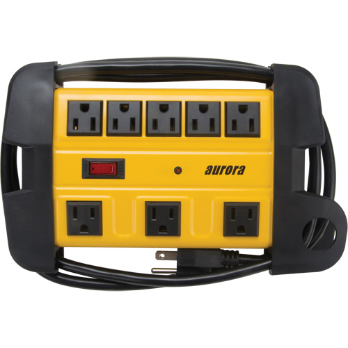 Workshop Surge Protector Power Strip, 8 Outlets, 1350 J, 1875 W, 6' Cord - Aurora Tools 