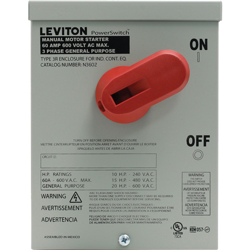 Manual Motor Controller - Leviton N3602