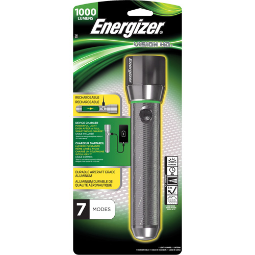 Lampe de poche Vision HD Focus, DEL, 1000 lumens, Piles Rechargeable - Energizer ENPMHRL7