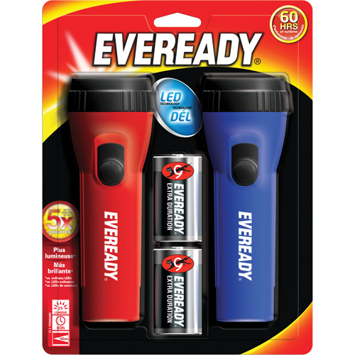 Eveready&reg; General Purpose Flashlight Kit, LED, 25 Lumens, D Batteries - Energizer EVEL152S