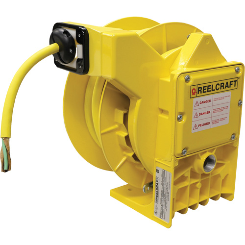 NM400 Heavy Duty Power Cord Reel, 50', SOW, 12 Gauge, 18 A - Reelcraft L NM450 123 X
