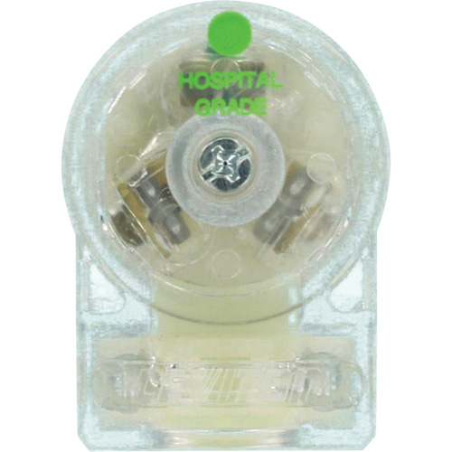 Prise de rallonge &agrave; angle de qualit&eacute; hospitali&egrave;re, Nylon, 15 A, 125 V - Leviton 8215-CAT