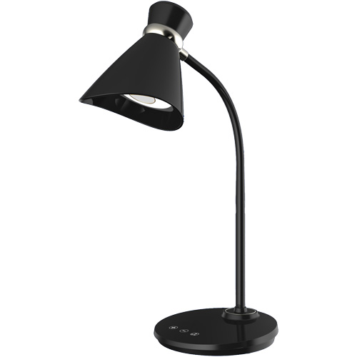 Desk Lamp, 6 W, LED, 16" Neck, Black - Dainolite Ltd 132LEDT-BK