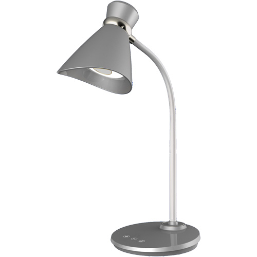 Lampe de bureau, 6 W, DEL, Col 16", Argent - Dainolite Ltd 132LEDT-SV