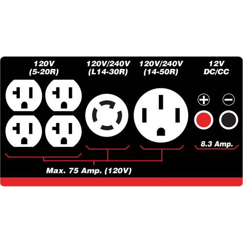 G&eacute;n&eacute;ratrice &agrave; essence/propane &agrave; d&eacute;marreur &eacute;lectrique - King Canada KCG-12001GE-DF