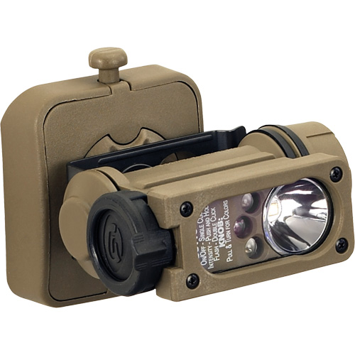 Sidewinder Compact&reg; II Military Model Hands Free Light, LED, 55 Lumens, 6 Hrs. Run Time, AA Batteries - Streamlight 14533