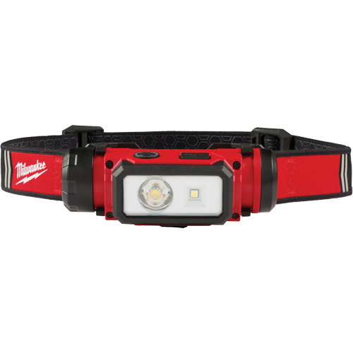 Lampe frontale pour casque de s&eacute;curit&eacute; USB REDLITHIUM, DEL, 600 lumens, 5 hres de fonctionnement, piles Rechargeable - Milwaukee 2163-21