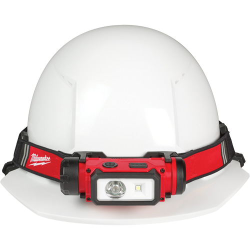 Lampe frontale pour casque de s&eacute;curit&eacute; USB REDLITHIUM, DEL, 600 lumens, 5 hres de fonctionnement, piles Rechargeable - Milwaukee 2163-21