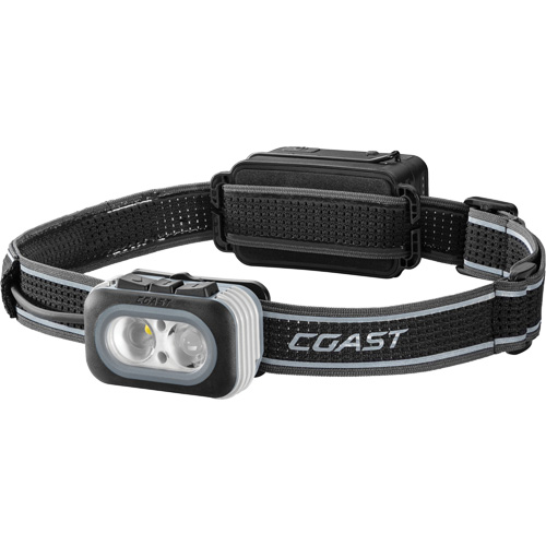 Lampe frontale tricolore RL20RB, DEL, 1000 lumens, 16 hres de fonctionnement, piles Rechargeable - Coast RL20RB