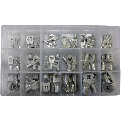 72-Piece Tin Plated Tubular Lug Ring Kit -  