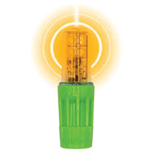 Lampe &agrave; DEL tr&egrave;s lumineuse Rocket II pour les fouets d'avertissement style &agrave; douille 1156, Clignotement, Ambr&eacute;e - Checkers Industrial Products WLFS.4LED.AF