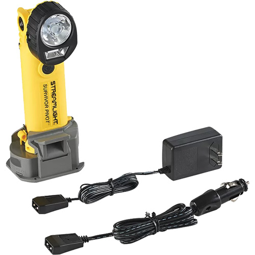 Survivor Pivot&reg; Magnetic Flashlight, LED, 325 Lumens, Rechargeable Batteries - Streamlight 91831