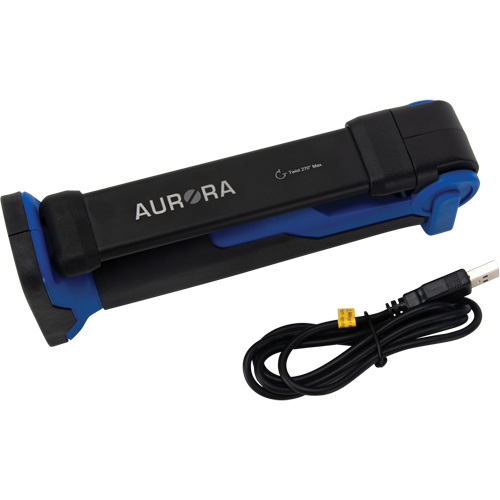 Baladeuse pliante/torsad&eacute;e, Magn&eacute;tique, Rechargeable, 350 lumens - Outils Aurora 