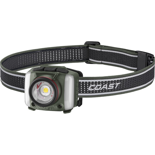 FL97R Tri-Colour Headlamp with Twist Focus & Voice Activation, LED, 830 Lumens, 2 Hrs. Run Time, Rechargeable Batteries - Coast 31428