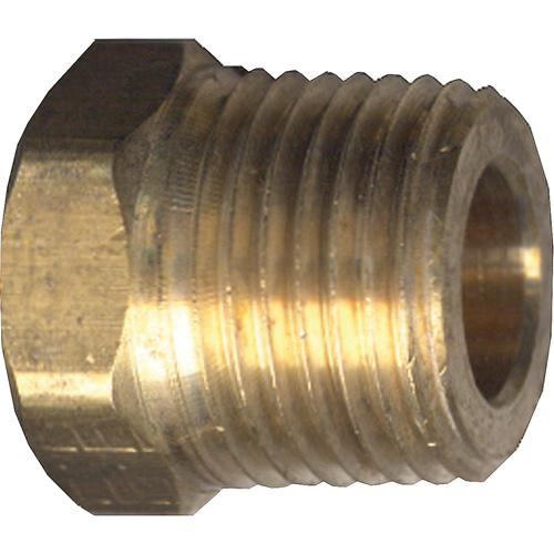 Hex Head Cored Plug, Pipe, 1/4" Dia., Brass - Fairview Fittings 121-B