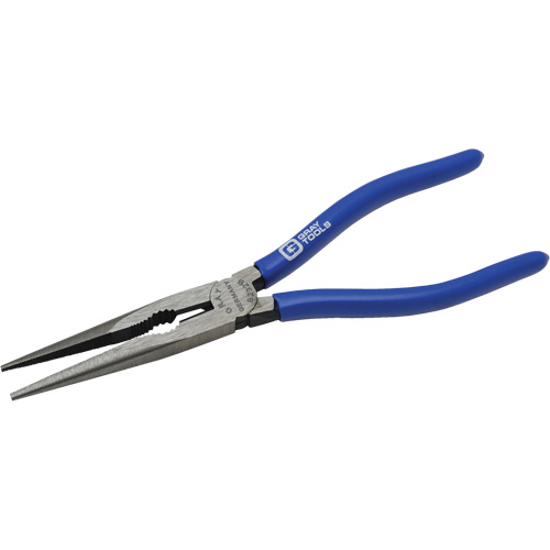 Needle Nose Straight Pliers with Cutter Vinyl Grips - Gray Tools B232B