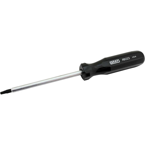 Tournevis tr&egrave;s long pour vis &agrave; t&ecirc;te carr&eacute;e creuse, Tige de #3, Ronde, 10-1/4" lo, Prise en Coussin&eacute;e - Gray Tools RB223