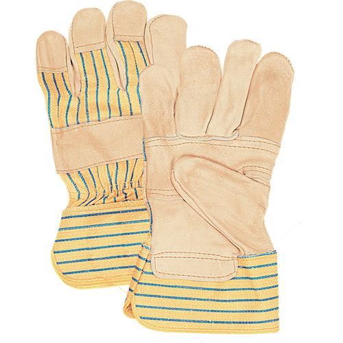 Fitters Patch Palm Gloves, Large, Grain Cowhide Palm, Cotton Inner Lining - Zenith Safety Products 