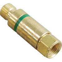 Antiretours pare-flammes - Oxy/gaz combustibles, Gaz combustibles (rouge)/Oxyg&egrave;ne (vert), Style pour adapteur de d&eacute;tendeur - Western Enterprises FA-130P