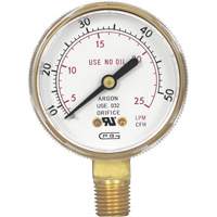 Pressure Gauges, 2" , 0-50 SCFH, Bottom Mount, Analogue - Gentec G20-050CF