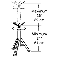 Heavy-Duty Pipe Jack, 2500 lbs. Load Capacity - Sumner 4200