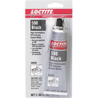 598 High Performance RTV Silicone Gasket Maker, Tube, Black - Loctite 234609