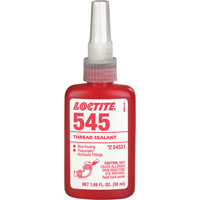 Thread Sealant 545 Hydraulic/Pneumatic Sealant, Bottle, 50 ml, -54° C - 149° C/-65° F - 300° F - Loctite 135486