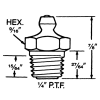 Raccord, Filetage de 1/4"-18 - Alemite 1627-B