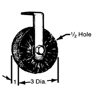 Brosses plates, rondes ou Roto - Oil-Rite Corp A2307-4