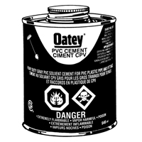 PVC Heavy-Duty Cement, 946 ml, Brush-Top Can, Grey - Oatey 31513