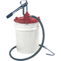Pompes pour lubrification manuelle - Distributeurs doubles &agrave; levier, Zinc, 2,6 oz/course, Pour barils de 5 gal. - Alemite 7533-4
