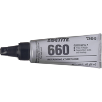 Quick Metal 660 Press Fit Repair Retaining Compound, 50 ml, Tube, Silver - Loctite 135527
