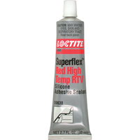 Scellant adh&eacute;sif haute temp&eacute;rature &agrave; base de silicone Superflex RTV, Tube, Rouge - Loctite 135507