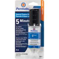 PermaPoxy 5 Minute General Purpose Epoxy, 29.5 ml, Epoxy, Two-Part, Clear - Permatex 84111