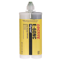 E-60NC Electrically Non-Corrosive Structural Adhesives, 400 ml, Dual Cartridge, Two-Part, Black - Loctite 237115