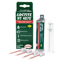 Adh&eacute;sif hybride pour r&eacute;parations structurales HY 4070, Deux composants, Cartouche double, 11 g, Blanc cass&eacute; - Loctite 2264448