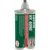 Adh&eacute;sif hybride pour r&eacute;parations structurales HY 4090, Deux composants, Cartouche double, 400 g, Blanc cass&eacute; - Loctite 2060035