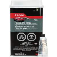 R&eacute;sine de fibre de verre Bondo, Deux composants, 852 ml, Bouteille, Blanc cass&eacute; - 3M 402C
