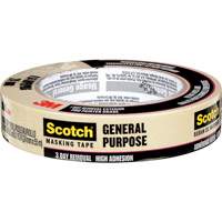 Scotch&reg; General Purpose Masking Tape 2020, 24 mm (1") x 55 m (180'), Tan - 3M 2020-24AP
