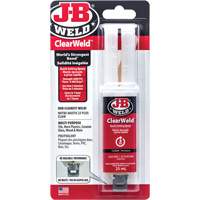 Adh&eacute;sif ClearWeld, 25 ml, Seringue, Deux composants, Transparent - J-B Weld 50112CAN