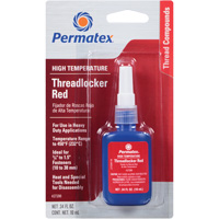 Adh&eacute;sif frein-filet pour temp&eacute;ratures &eacute;lev&eacute;es, Rouge, &eacute;lev&eacute;, 10 ml, Bouteille - Permatex 27209