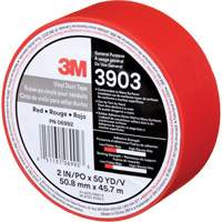 Rubans adh&eacute;sifs en vinyle 3903, 48 mm (2") la x 46 m (151') lo, 6,5 mils, Rouge - 3M 3903-2X50-RED