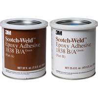Adh&eacute;sif Scotch-Weld, 32 oz liq., Seau, Deux composants, Vert - 3M 1838-1QT-GRN