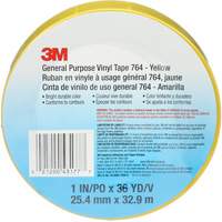 Ruban en vinyle pour travaux g&eacute;n&eacute;raux 764, 25,4 mm (1") la x 32,9 m (108') lo, 5 mils, Jaune - 3M 764-1X36-YLW