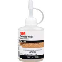Adh&eacute;sif instantan&eacute; CA100 Scotch-Weld, Blanc cass&eacute;, Bouteille, 1 oz - 3M CA100-1OZ