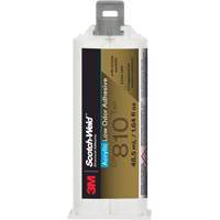 Scotch-Weld Low-Odor Acrylic Adhesive, Two-Part, Cartridge, 1.64 fl. oz., Off-White - 3M DP810-1.64OZ-TAN