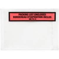 Pochette pour bordereau d'exp&eacute;dition, 5-1/2" lo x 4-1/2" la, Style Insertion par extr&eacute;mit&eacute; - 3M TC-2